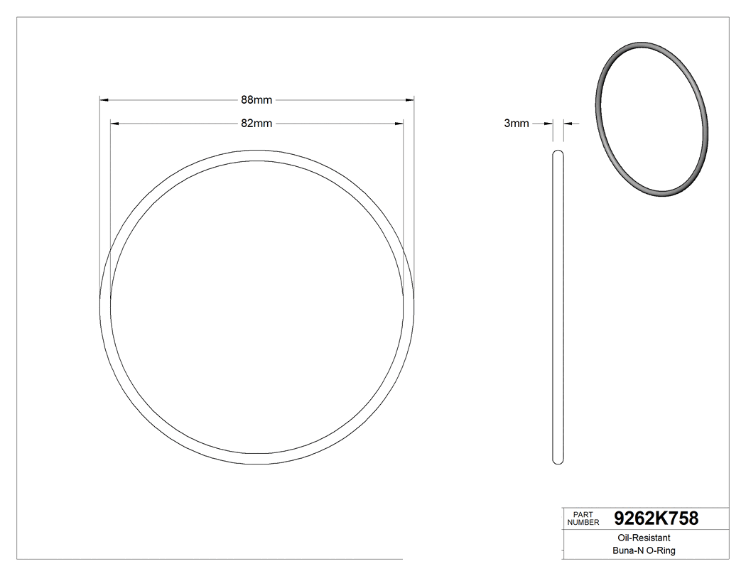 Technical drawing - 9262K758
